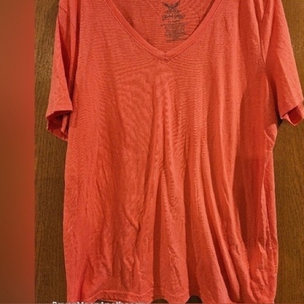 Faded Glory Men's Coral V-Neck T-Shirt